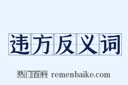 违方反义词是什么意思的图片